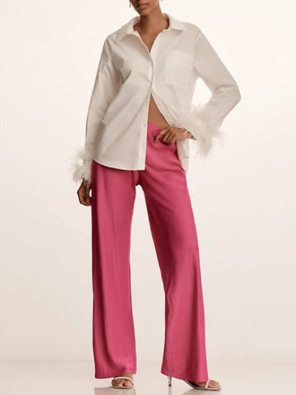 Anthropologie Pink Silk Tilda Pants